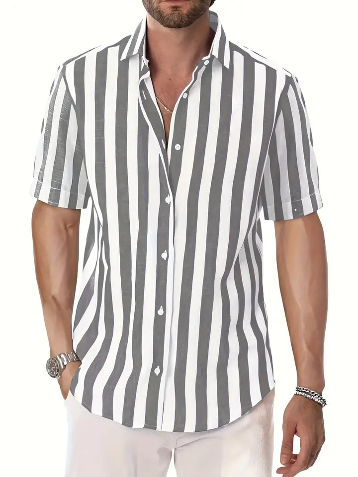 Liam™ - Casual Short Sleeve Striped Shirt