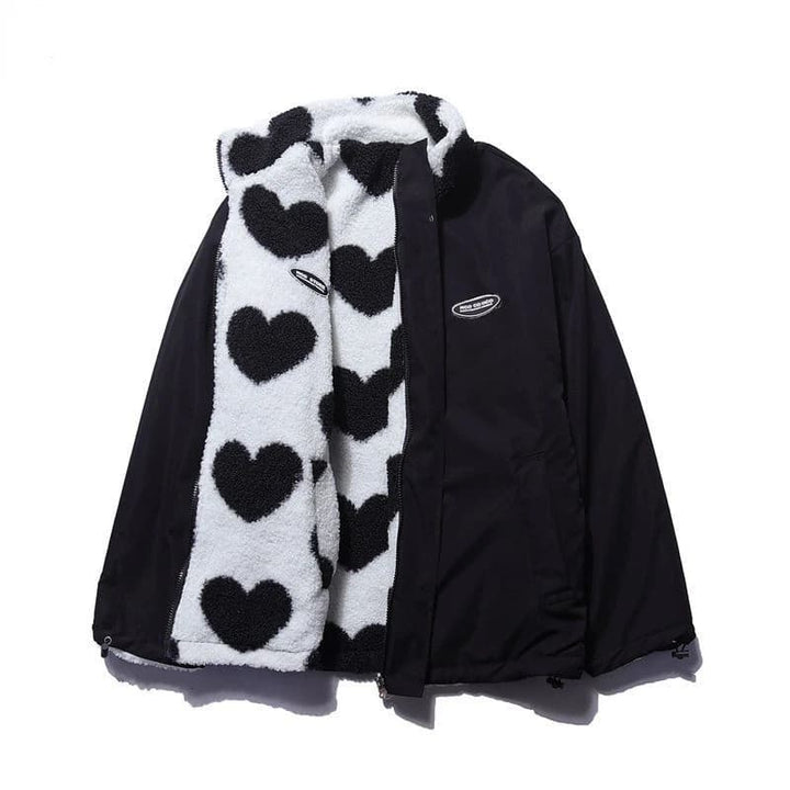 Kara | Heart-Embellished Reversible Jacket