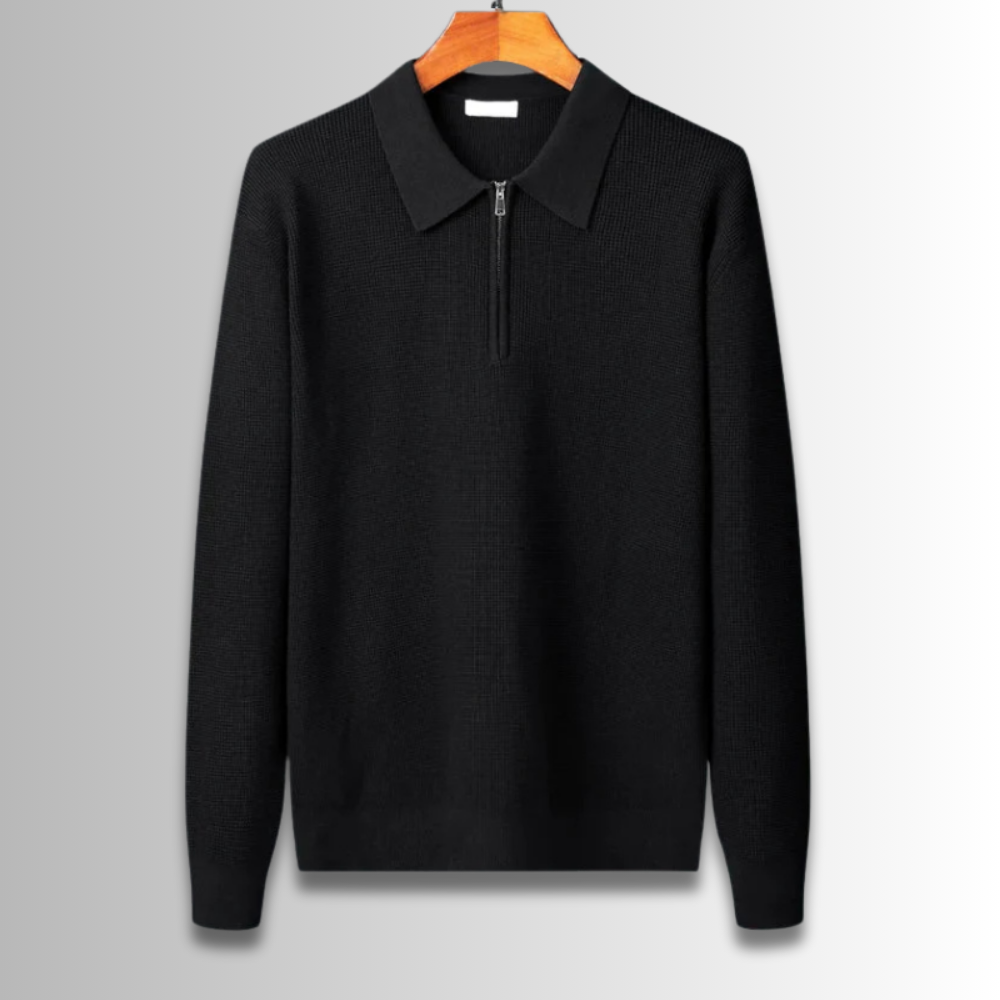 Richard | Knit half zip Polo Shirt