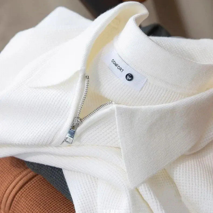 Richard | Knit half zip Polo Shirt