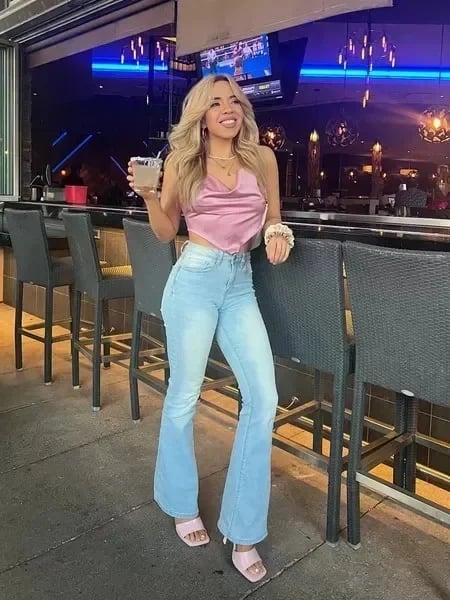 Ultra High Waist Stretch Flare Jeans