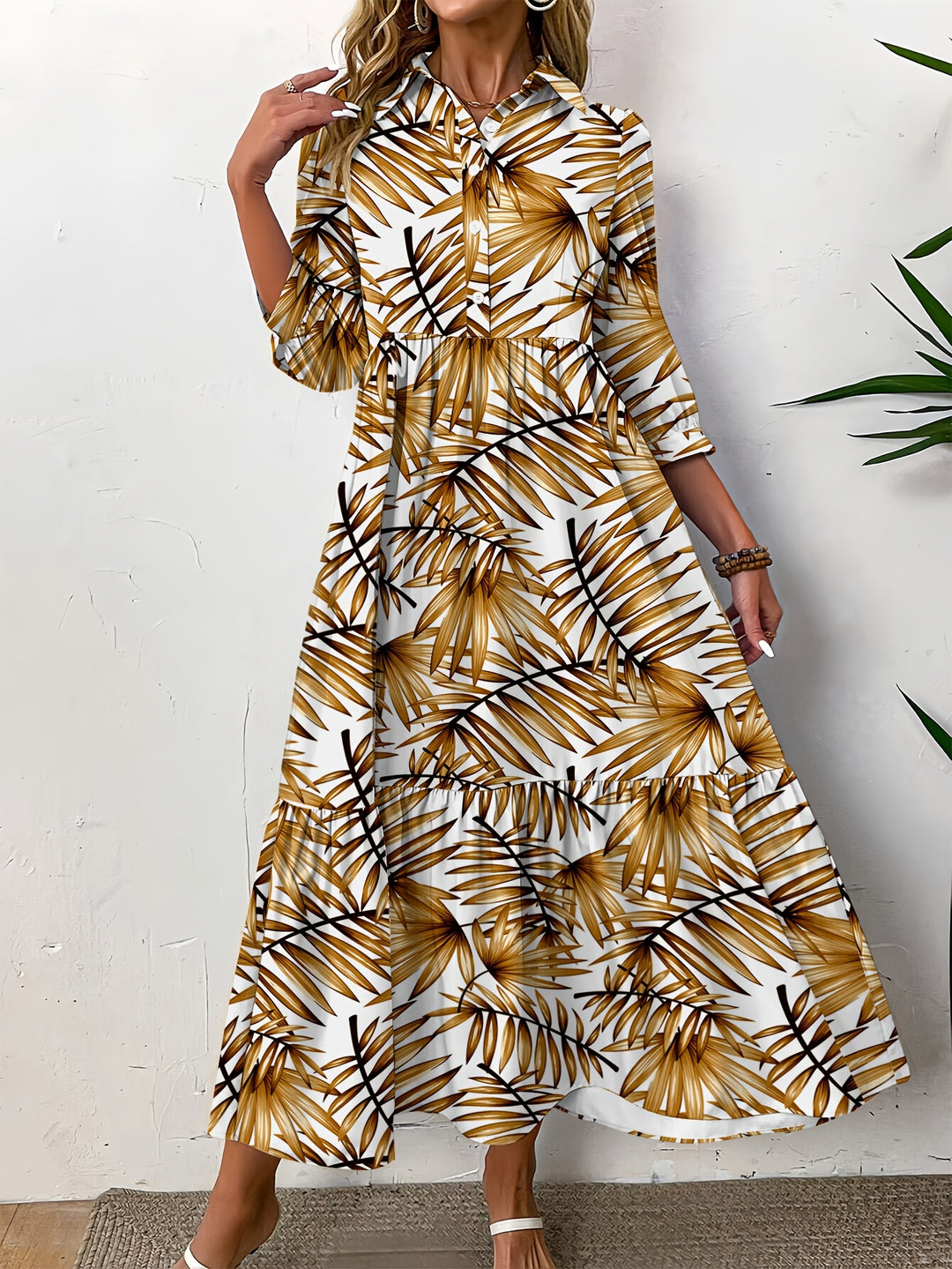 Ivalene | Boho Floral Midi Dress