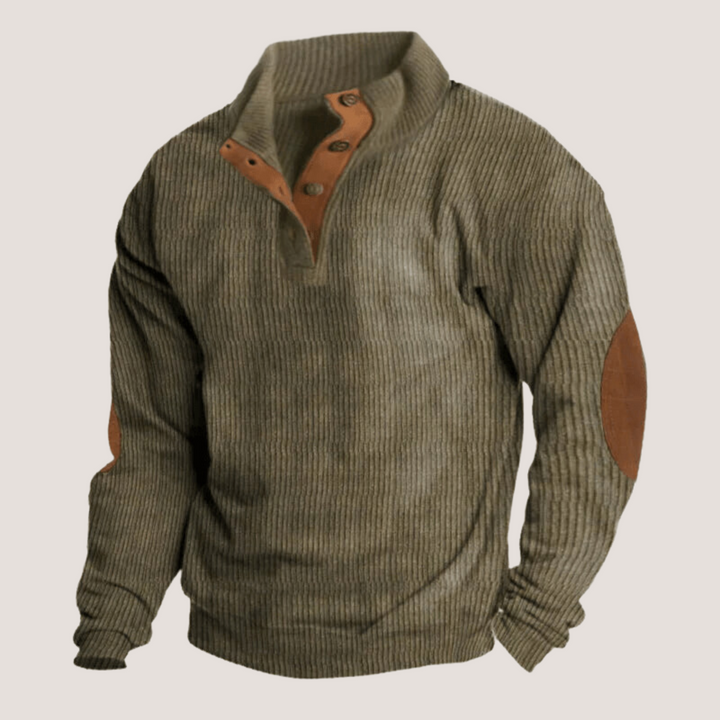 Edoardo - Corduroy Sweatshirt with Collar