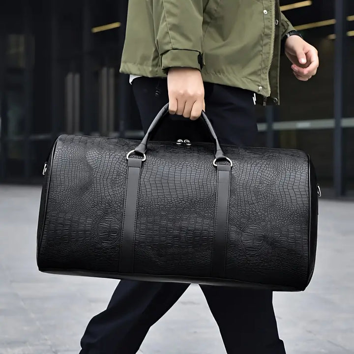 Lucas™ - Vintage Crocodile Pattern Duffel Bag