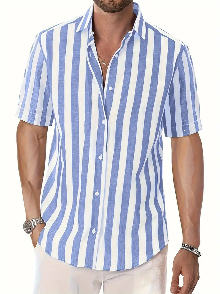 Liam™ - Casual Short Sleeve Striped Shirt