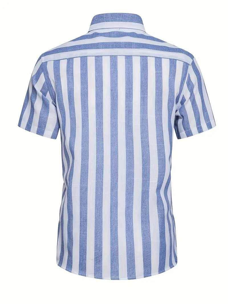 Liam™ - Casual Short Sleeve Striped Shirt