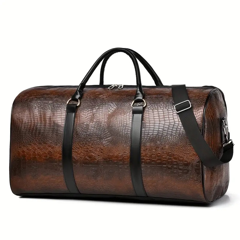 Lucas™ - Vintage Crocodile Pattern Duffel Bag