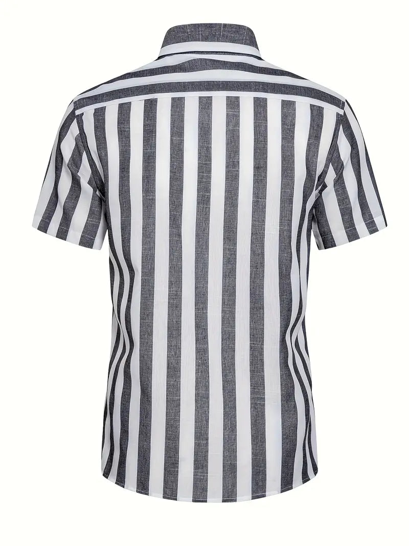 Liam™ - Casual Short Sleeve Striped Shirt