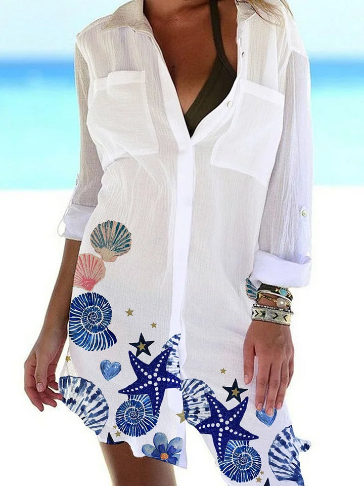 Nishell™ - Colorful Casual Long Blouse Women's