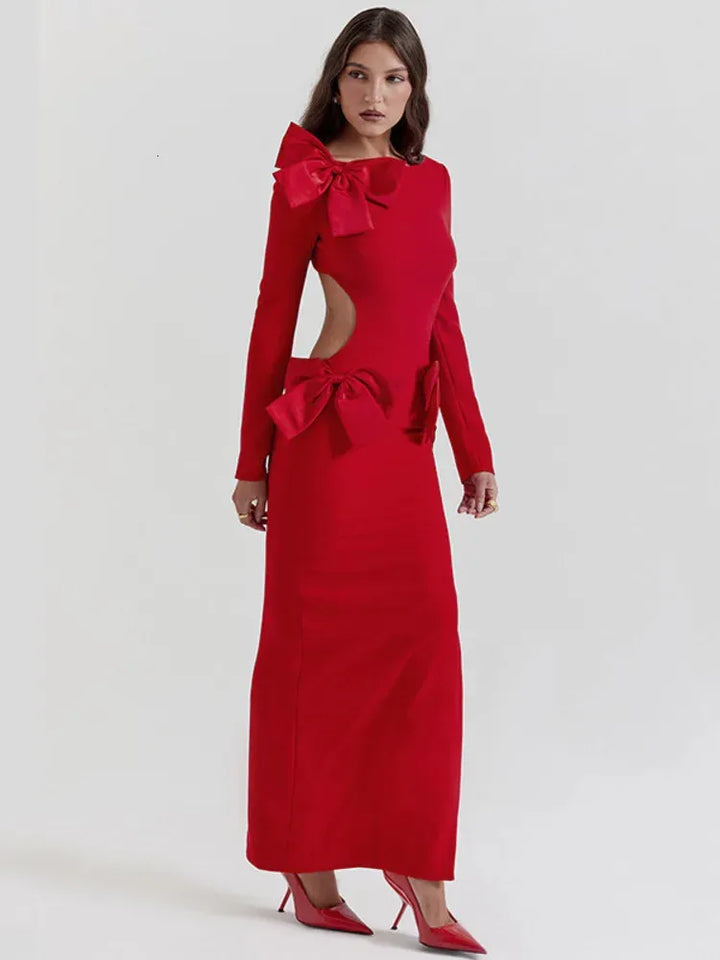 Aubrey™ - Attractive Long Dress With Bows