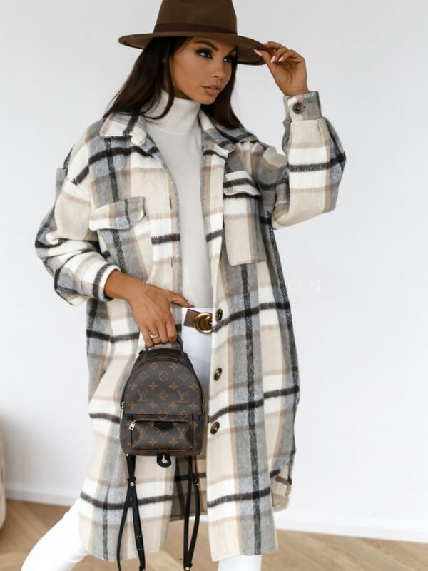 Kaitlyn | Oversized Plaid Jacket