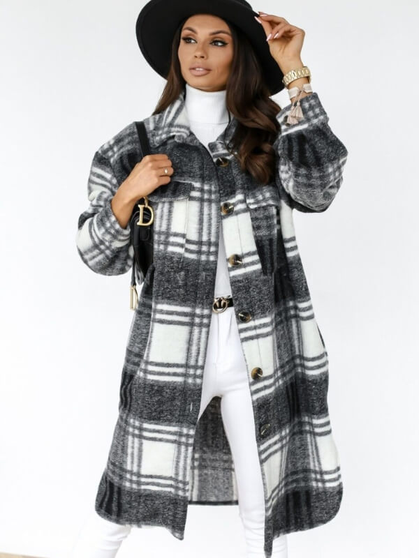 Kaitlyn | Oversized Plaid Jacket