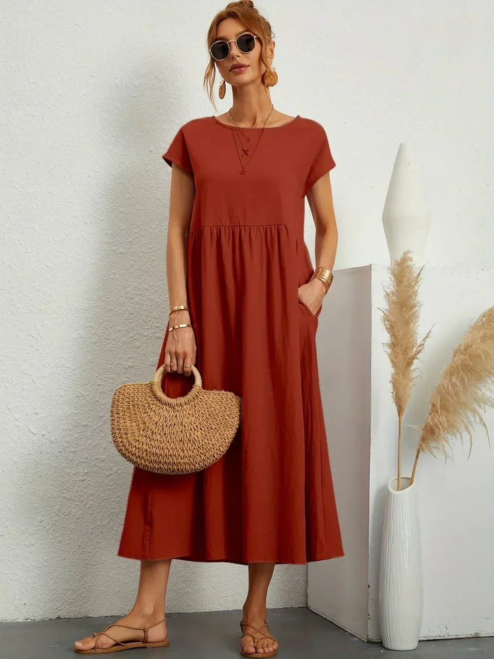 Sarina™ - Lightweight Cotton Dress With Pockets