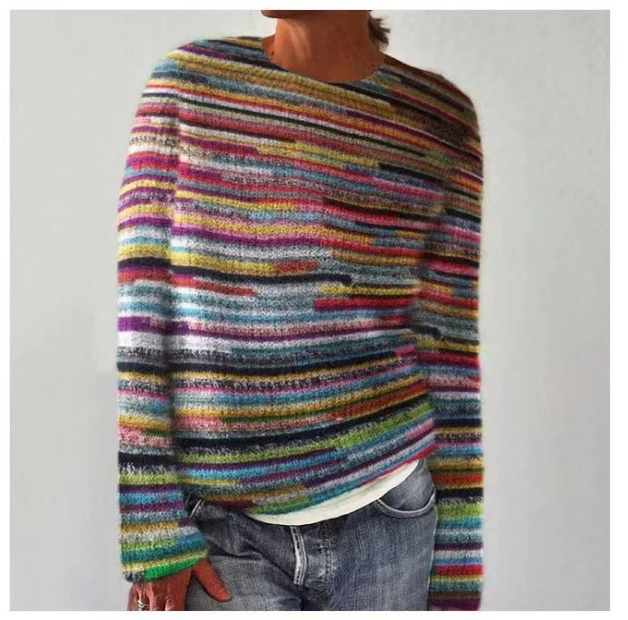 CAROLA - KNITTED SWEATER WITH CASUAL PATTERN