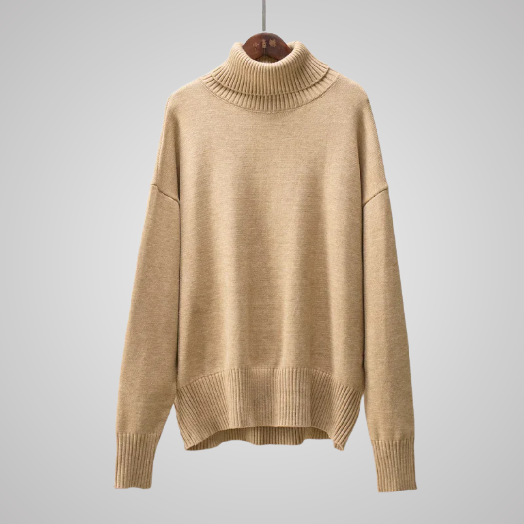 Lucy | Oversized Cotton Turtleneck