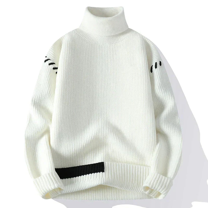 Matthew | Patchwork turtleneck sweater for men