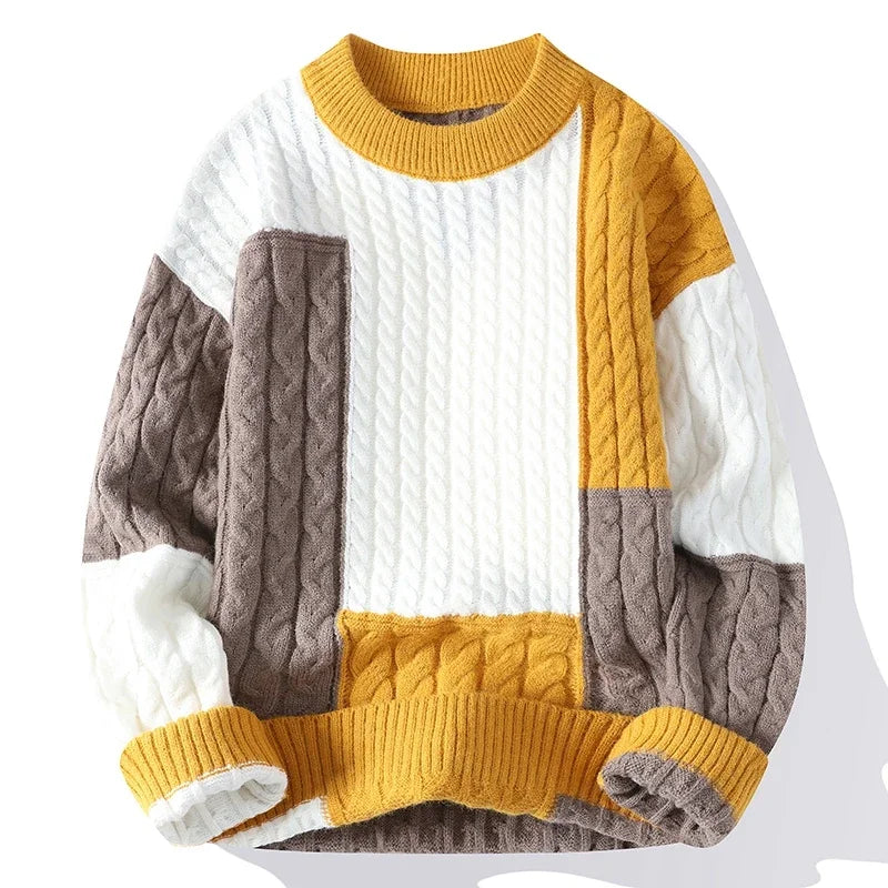 Robert | Casual color block sweater for men