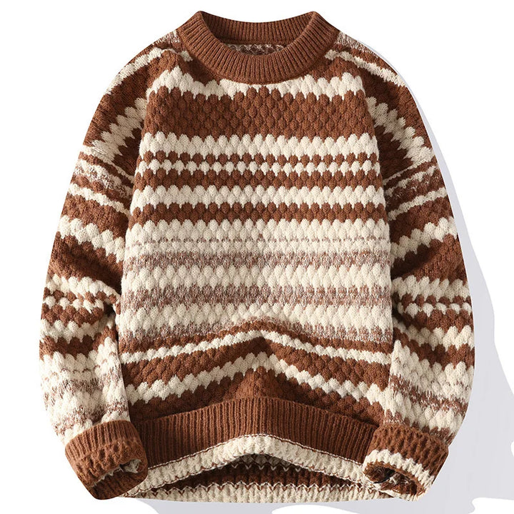 Kevin | Striped knit sweater for men