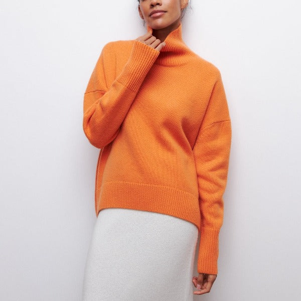 Lucy | Oversized Cotton Turtleneck