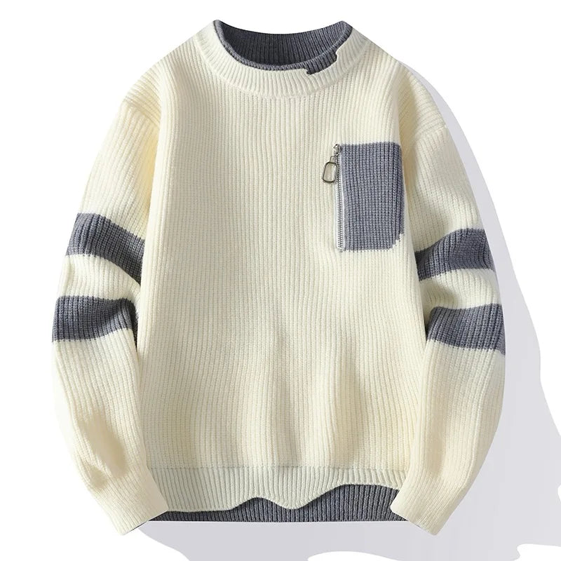 Charles | Casual thick knit sweater for men