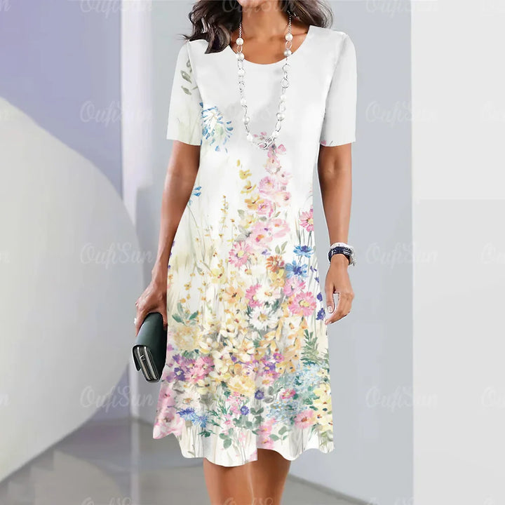 Olivia™ - Comfy Flower Print Dress
