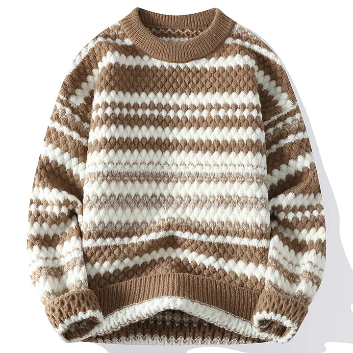 Kevin | Striped knit sweater for men