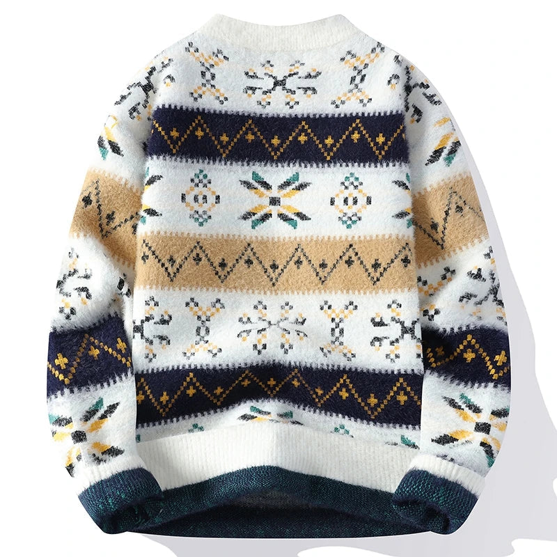 Paul | Vintage printed cashmere sweater for men