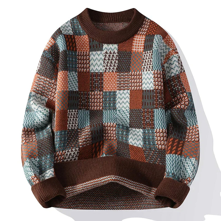 Richard | Vintage cashmere patchwork sweater for men