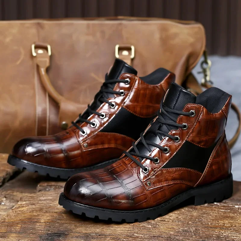 Ronan™ | Crocodile Leather Boots