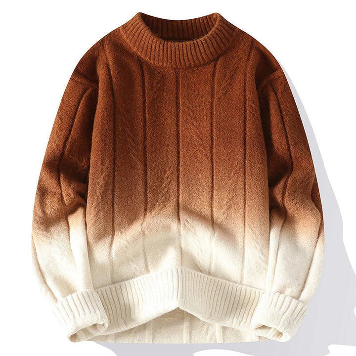 Daniel | Contrasting color knit sweater for men