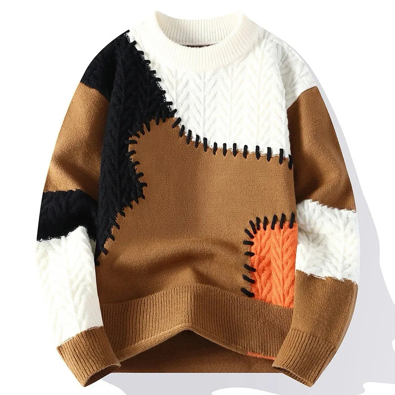 Michael | Casual patchwork sweater for men