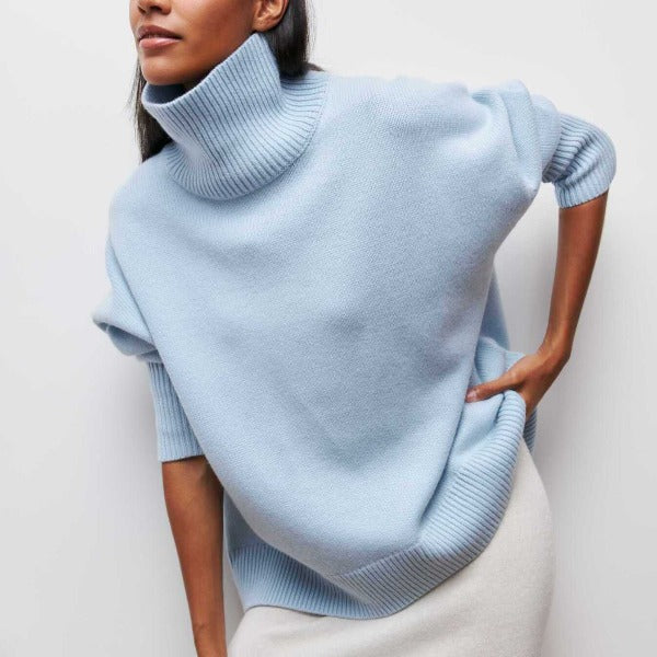 Lucy | Oversized Cotton Turtleneck