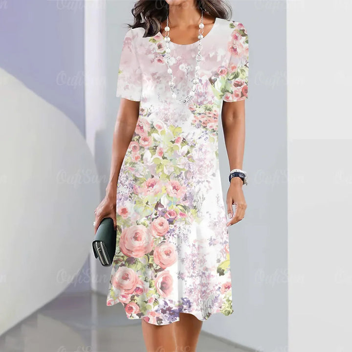 Olivia™ - Comfy Flower Print Dress