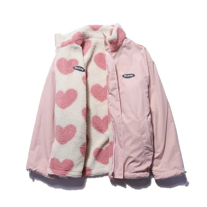 Kara | Heart-Embellished Reversible Jacket