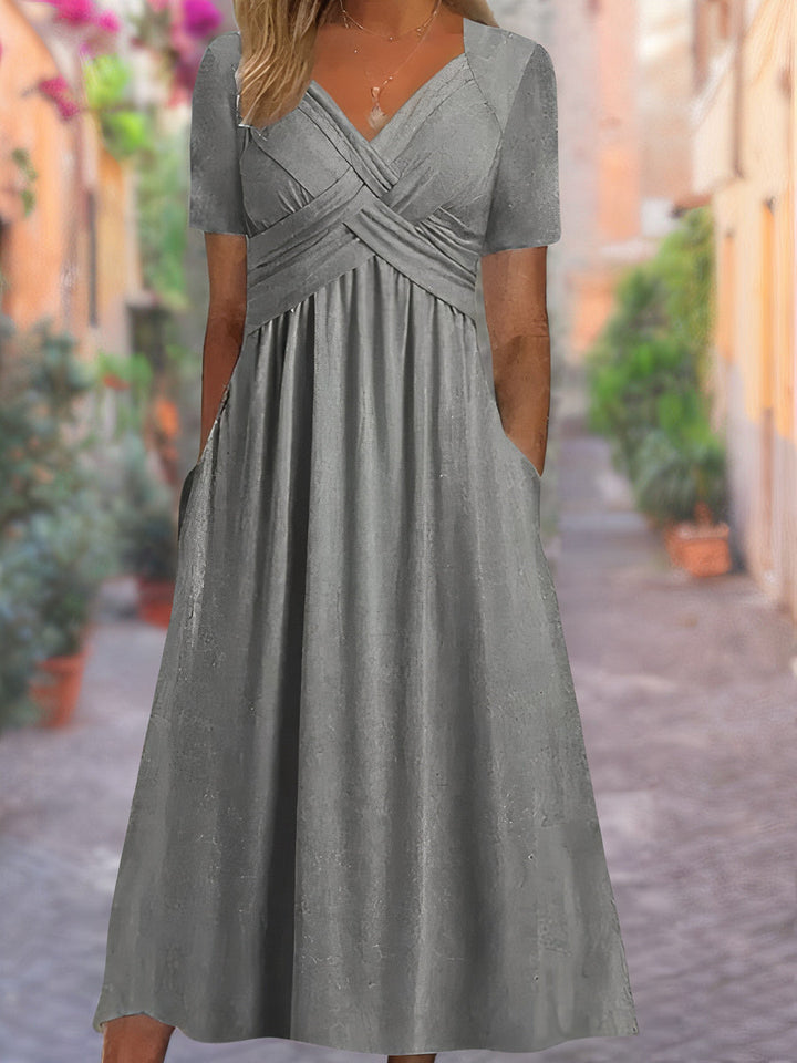 Aria™ - Comfortable V-Neck Dress