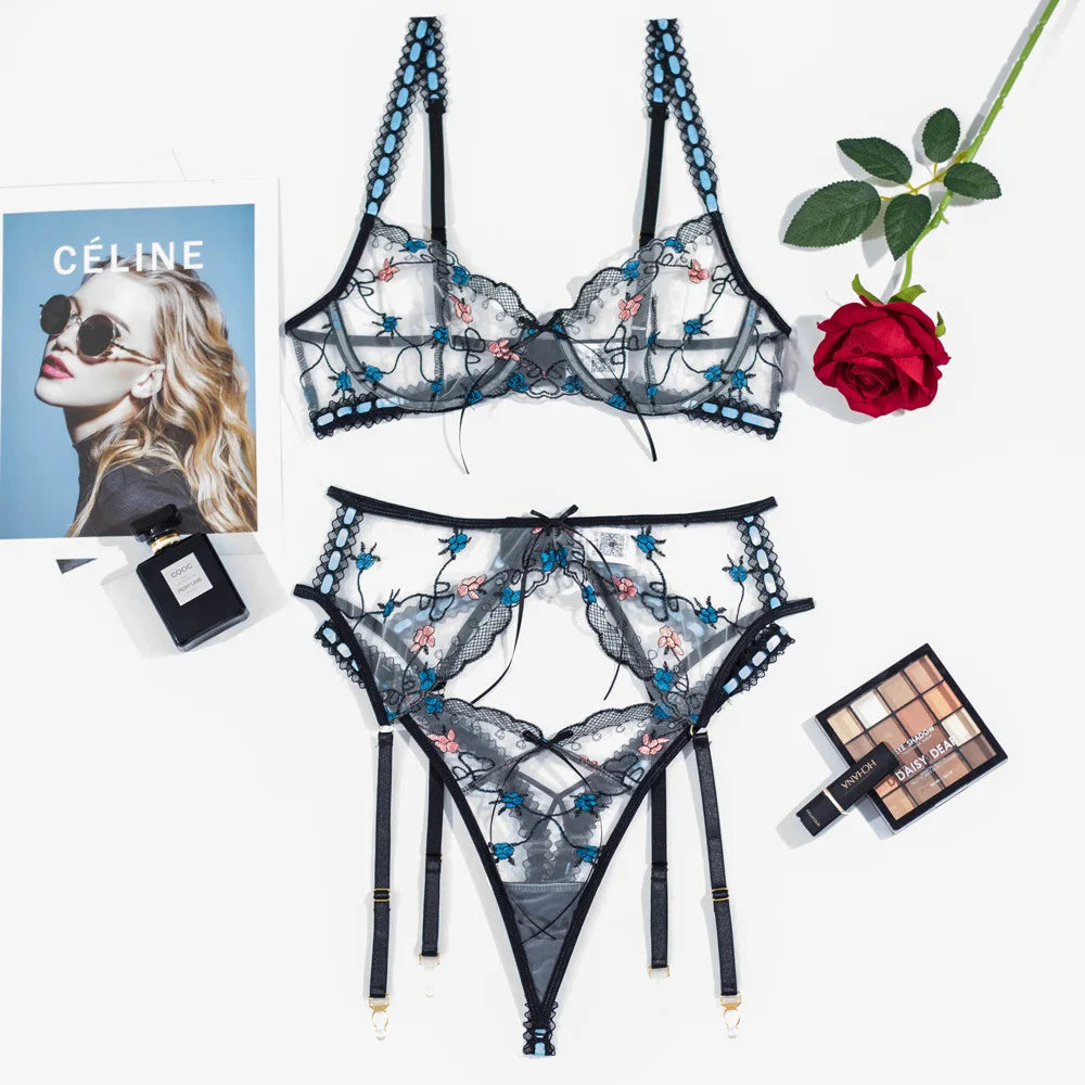 Juliette | 3-piece French Lingerie Set