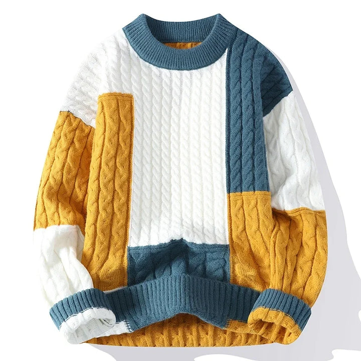 Robert | Casual color block sweater for men