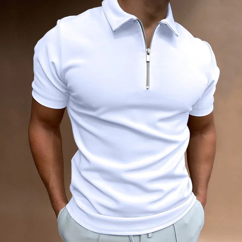 Liam™  - Classic Zip Polo Shirt