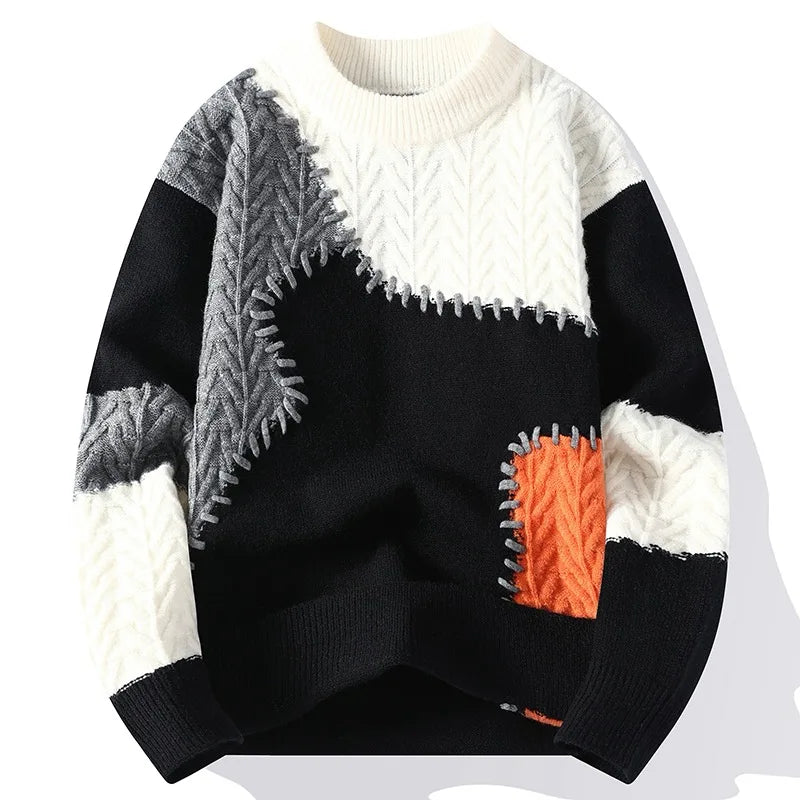 Michael | Casual patchwork sweater for men