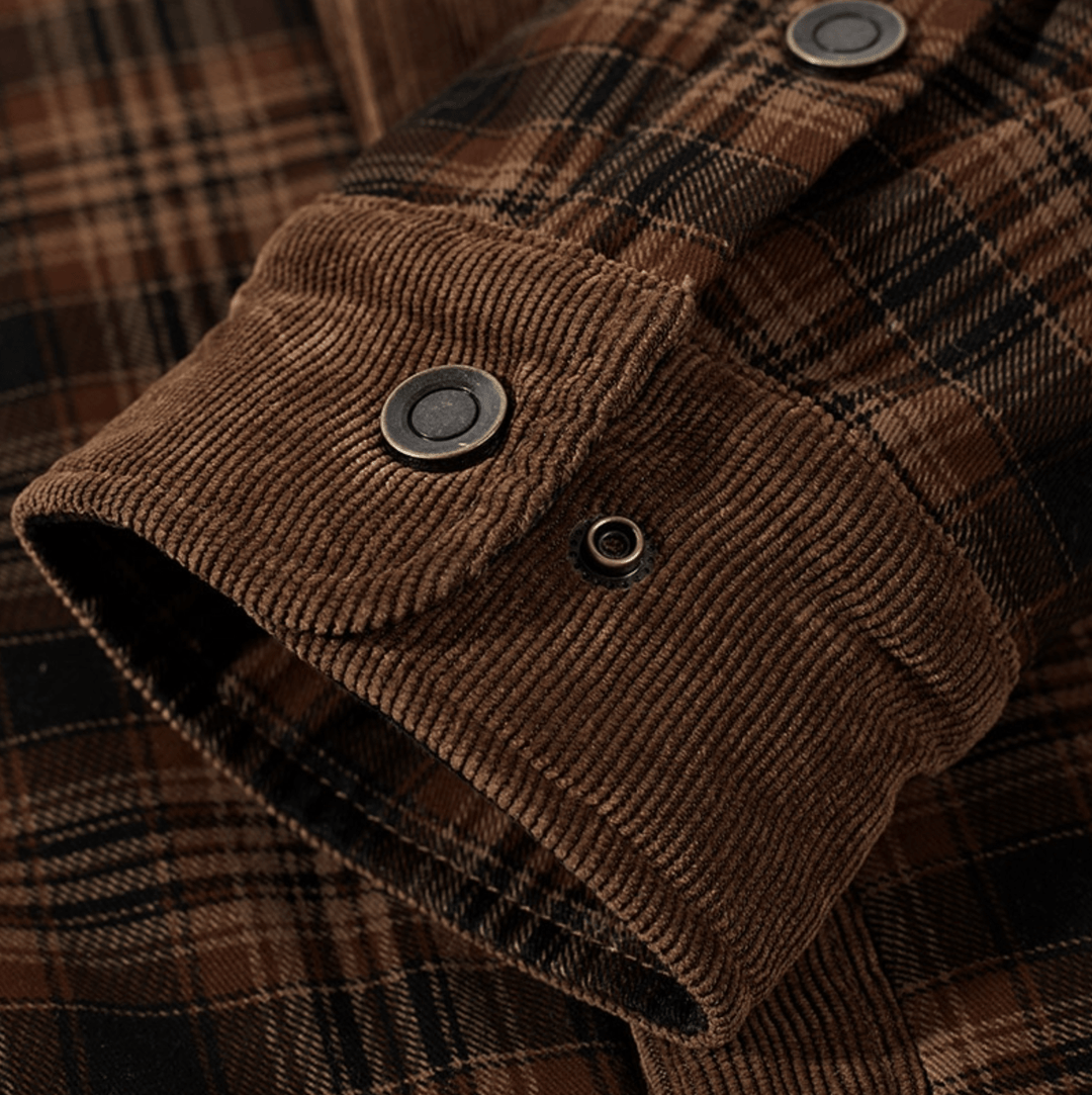 Manfred | Warm striped flannel jacket