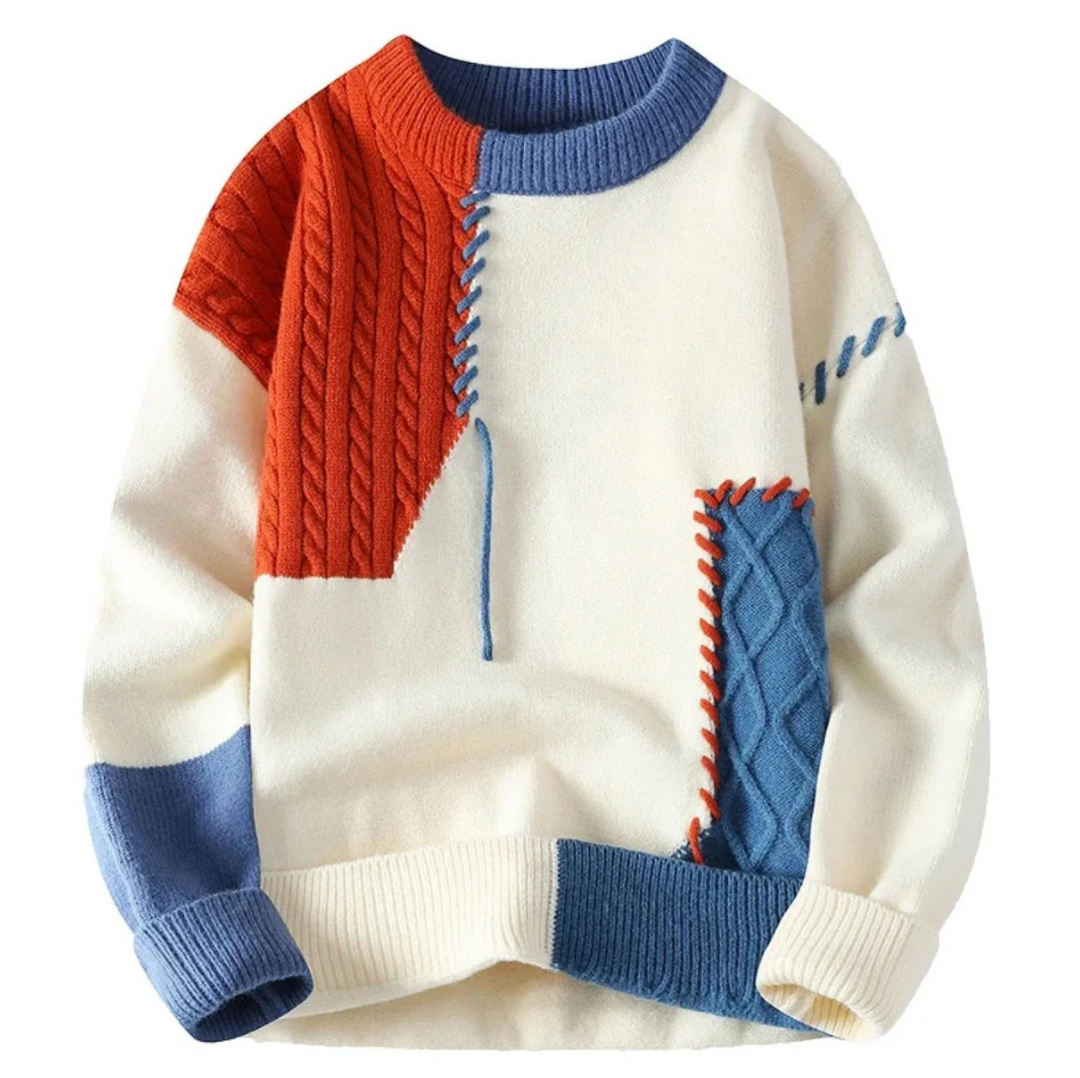 David | Patchwork design sweater for men