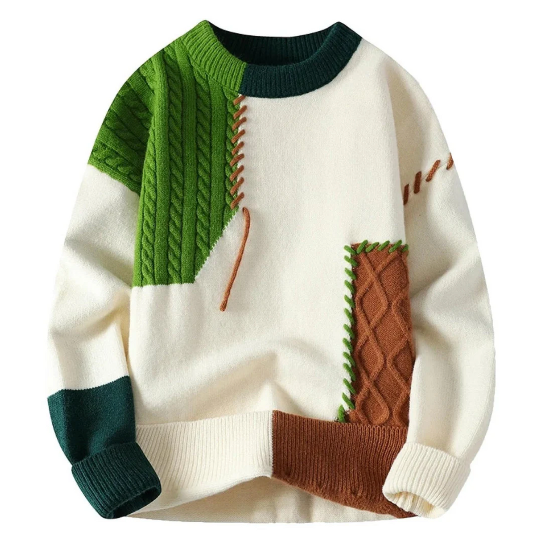 David | Patchwork design sweater for men