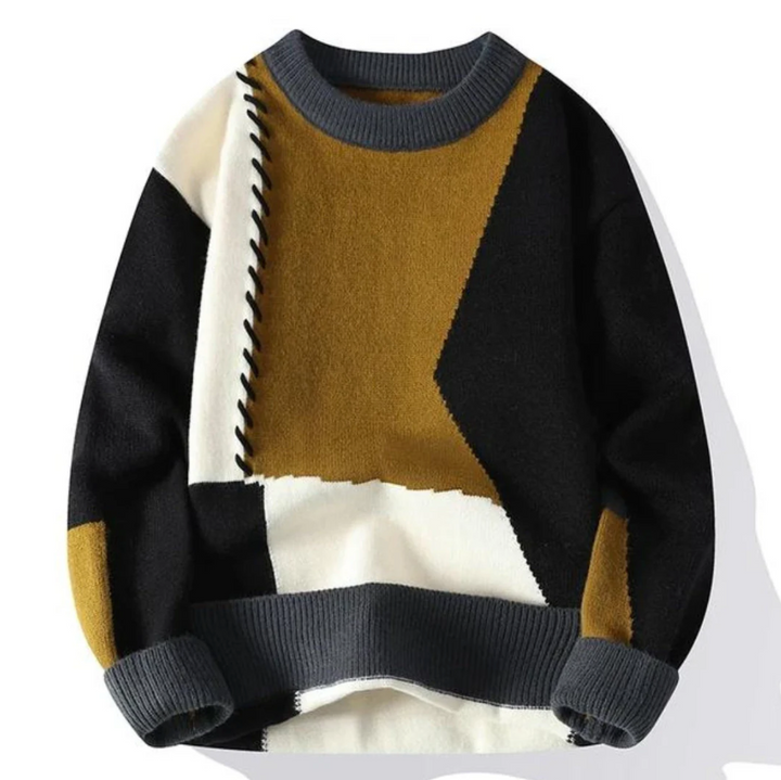 David | Patchwork design sweater for men