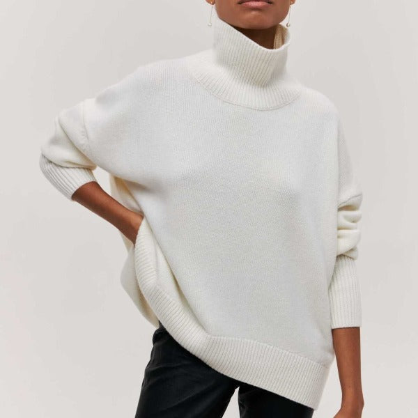 Lucy | Oversized Cotton Turtleneck