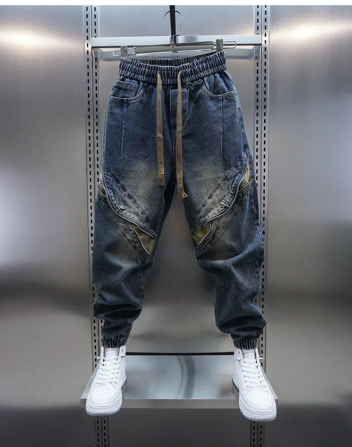 Baggy Denim Pants with Belt