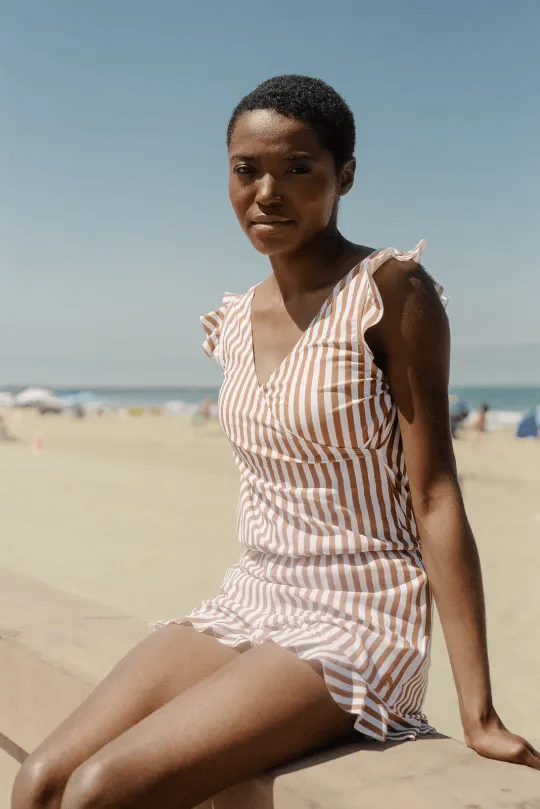 Agnes - Swimsuit with ruffles and bust support