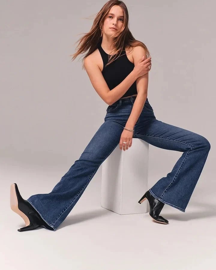 Ultra High Waist Stretch Flare Jeans