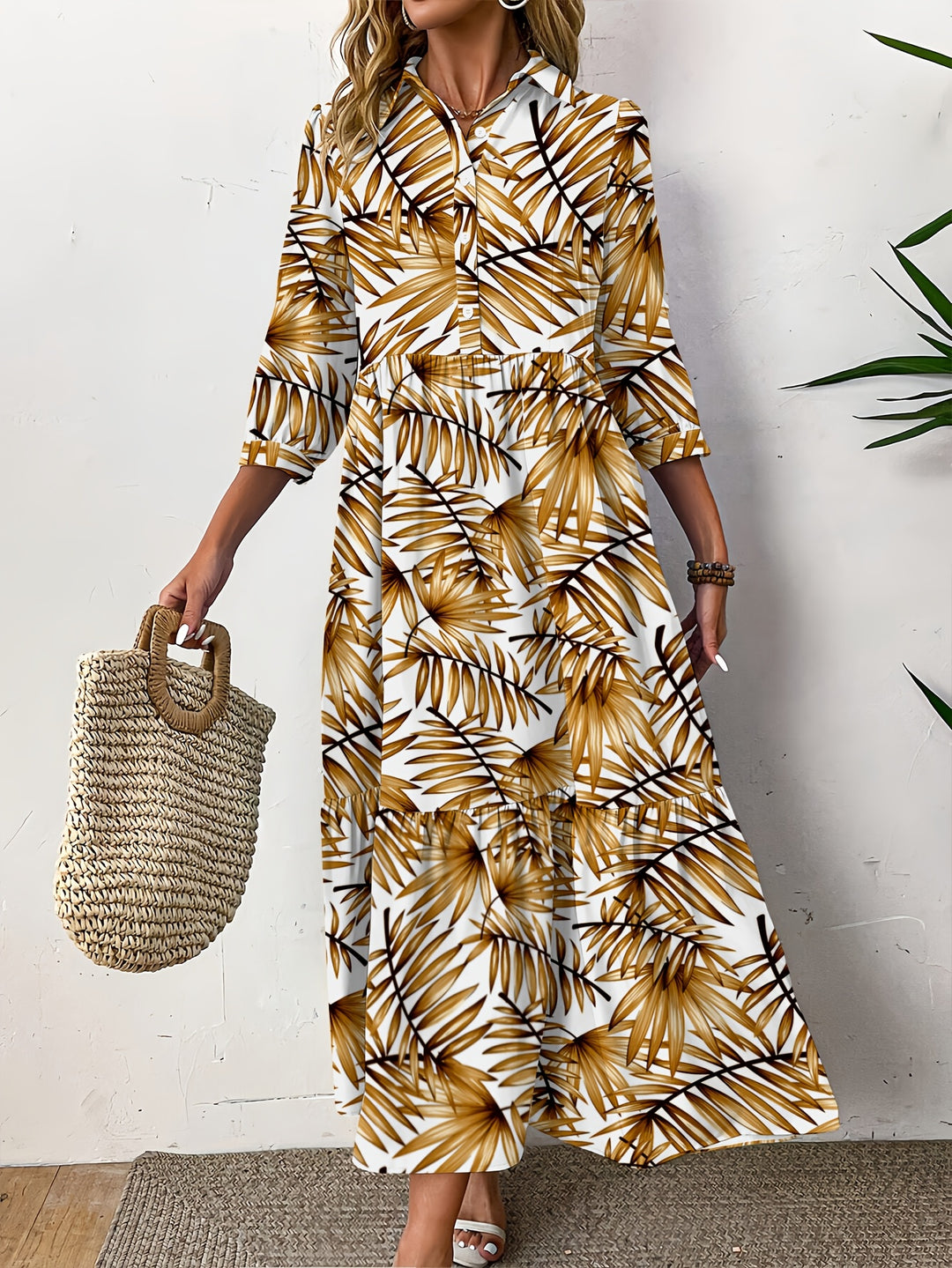 Ivalene | Boho Floral Midi Dress