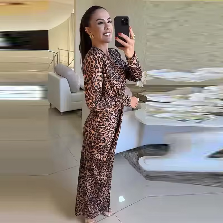 Riley™ - Stylish Modern Leopard Print Dress