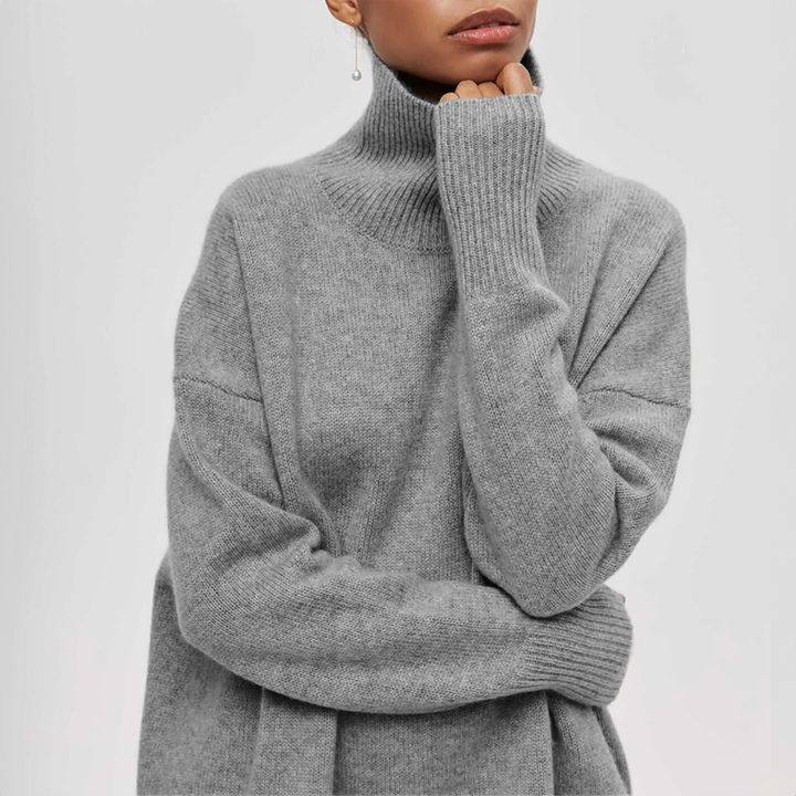 Damia™ | Cozy chic turtleneck sweater in camel